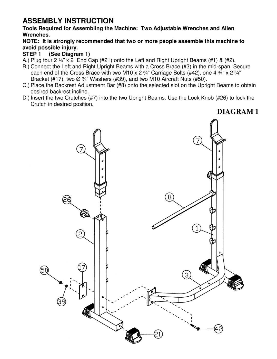 Impex MCB-5693 manual Assembly Instruction 