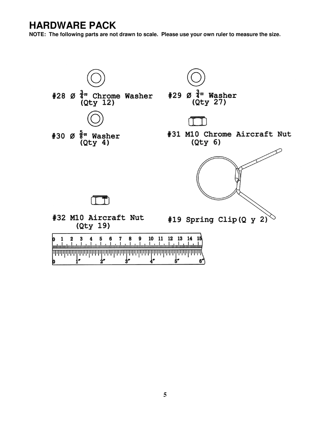 Impex MCB-999 manual Hardware Pack 