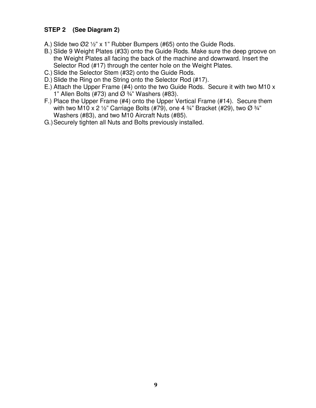 Impex MD-2109 manual See Diagram 