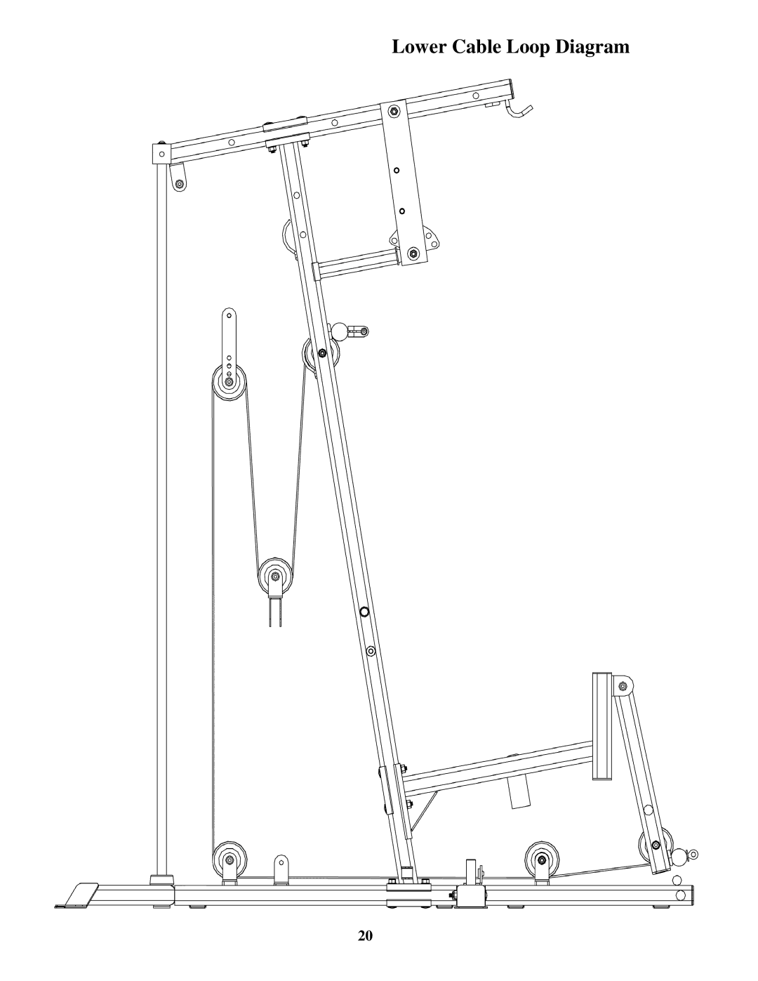 Impex MD-3400 manual Lower Cable Loop Diagram 