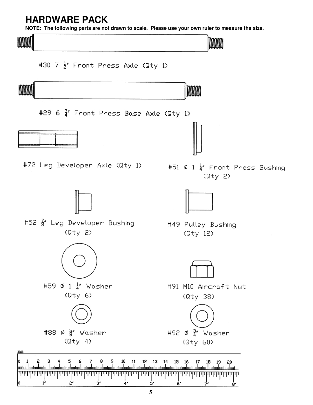 Impex MD-3400 manual Hardware Pack 