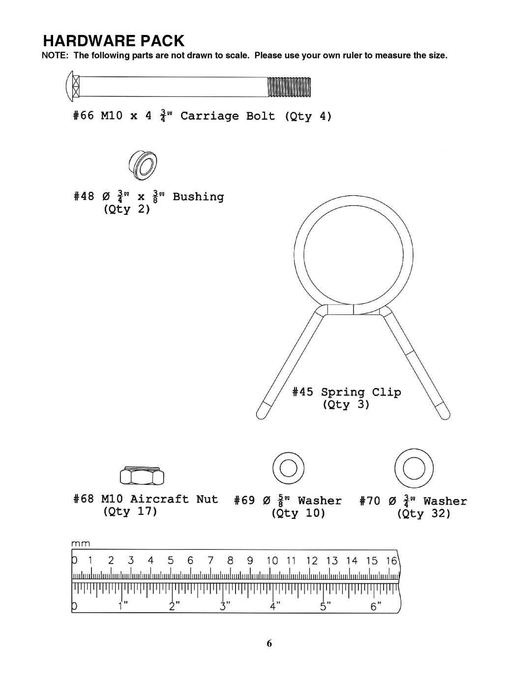 Impex MD-823 manual Hardware Pack 