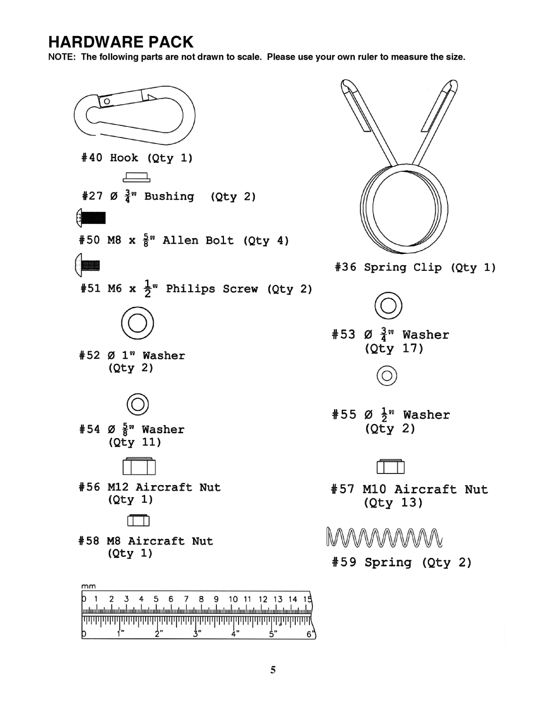 Impex MD-844 manual Hardware Pack 