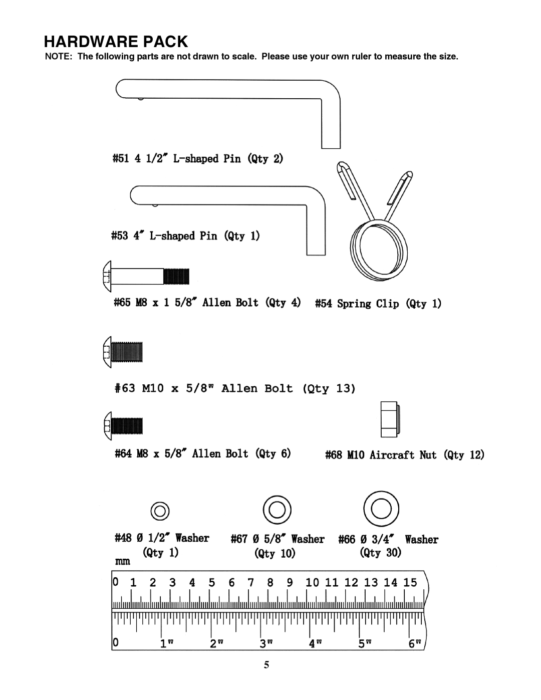 Impex MD-857 manual Hardware Pack 