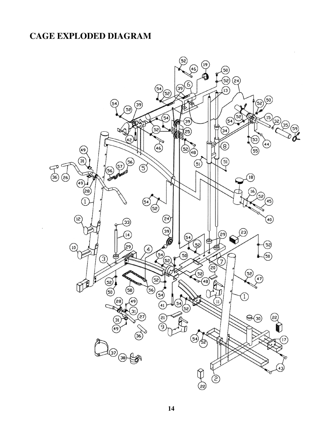 Impex MD-8850 manual Cage Exploded Diagram 