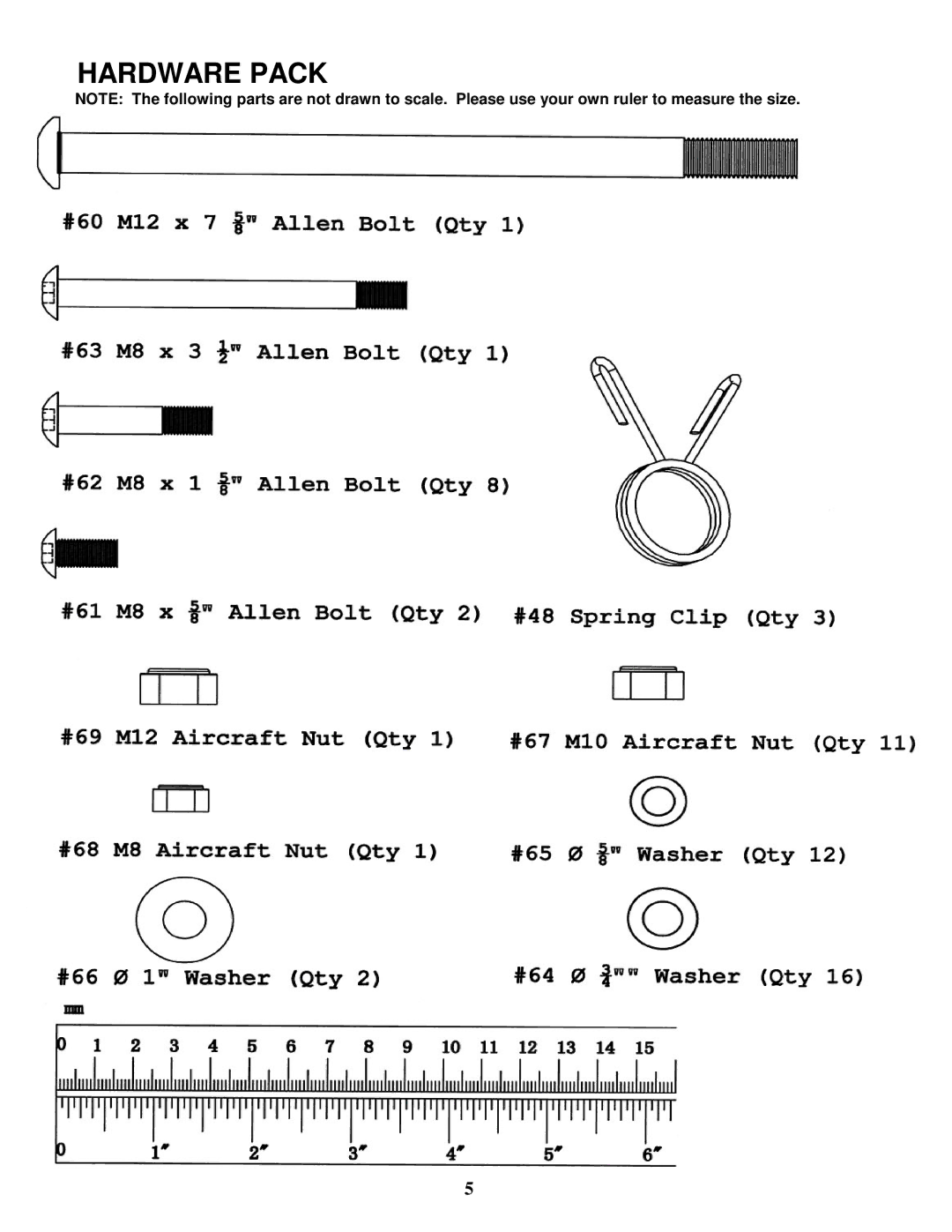 Impex MD-8861 manual Hardware Pack 