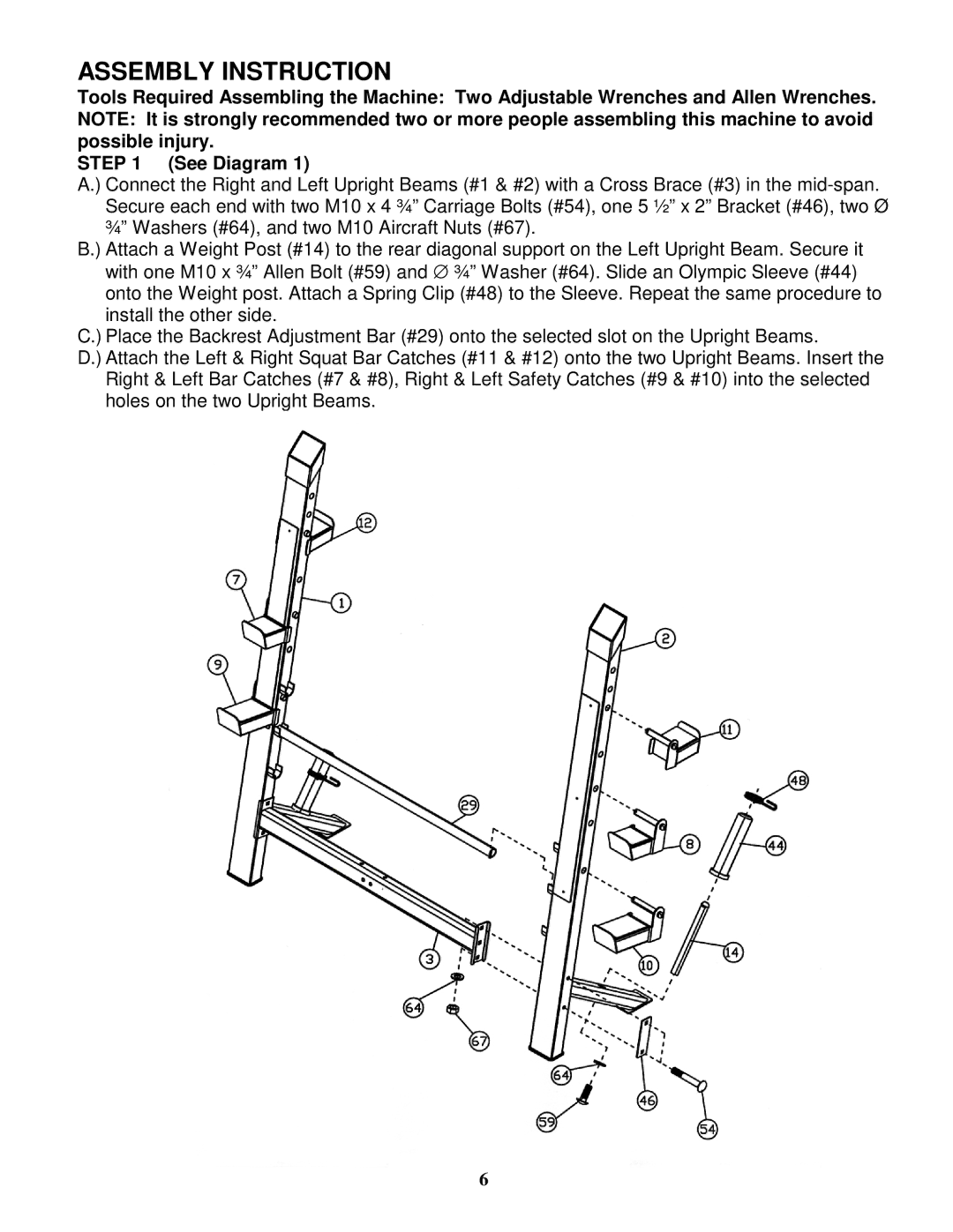 Impex MD-8861 manual Assembly Instruction 