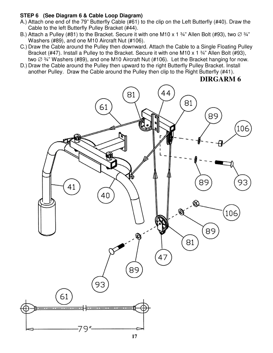 Impex MD-MXM6 manual Dirgarm, See Diagram 6 & Cable Loop Diagram 