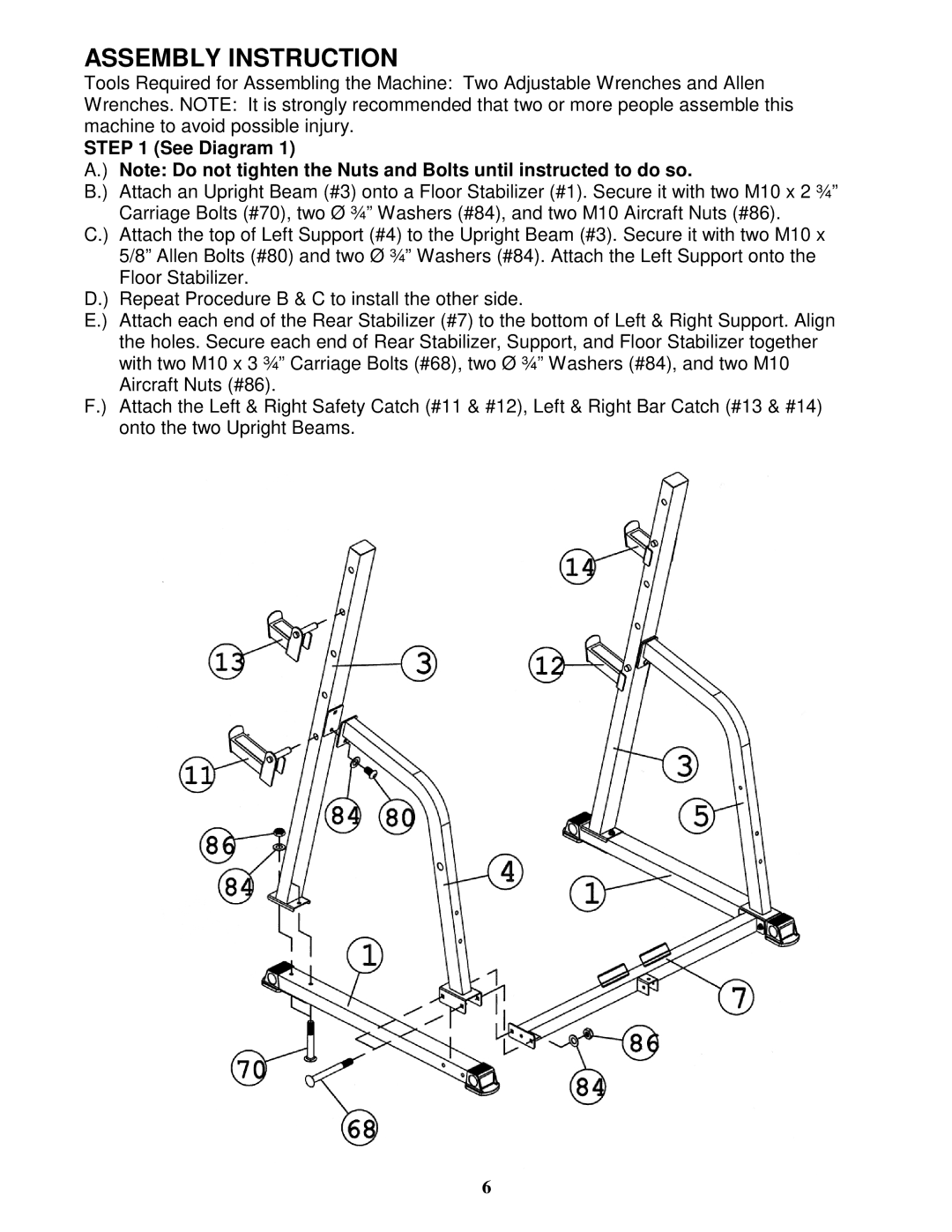 Impex MD-PWR-20 manual Assembly Instruction, See Diagram 