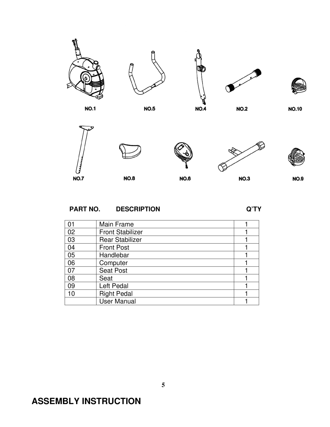 Impex ME-708 manual Assembly Instruction, Description ’TY 