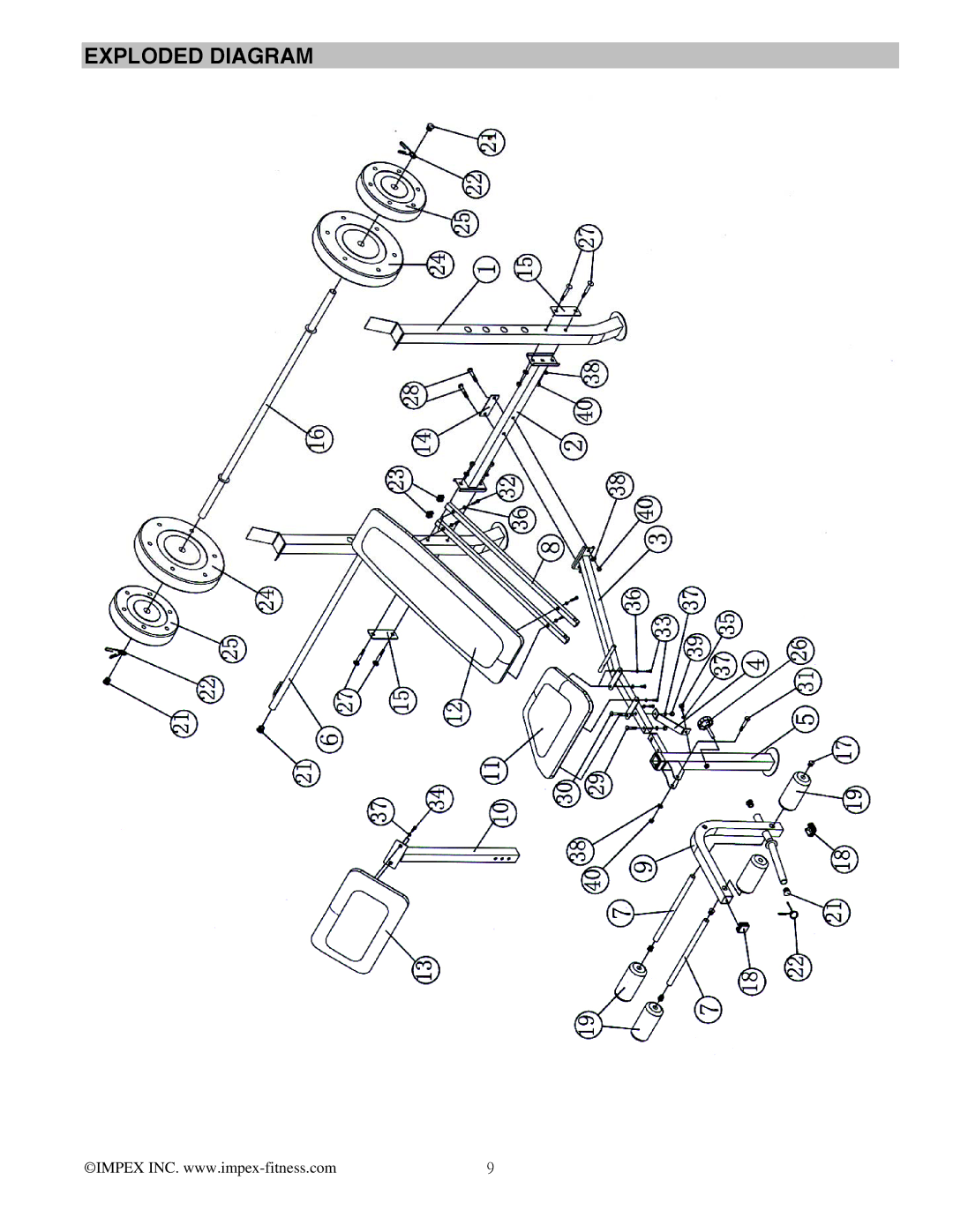 Impex MKB-2081 manual Exploded Diagram 