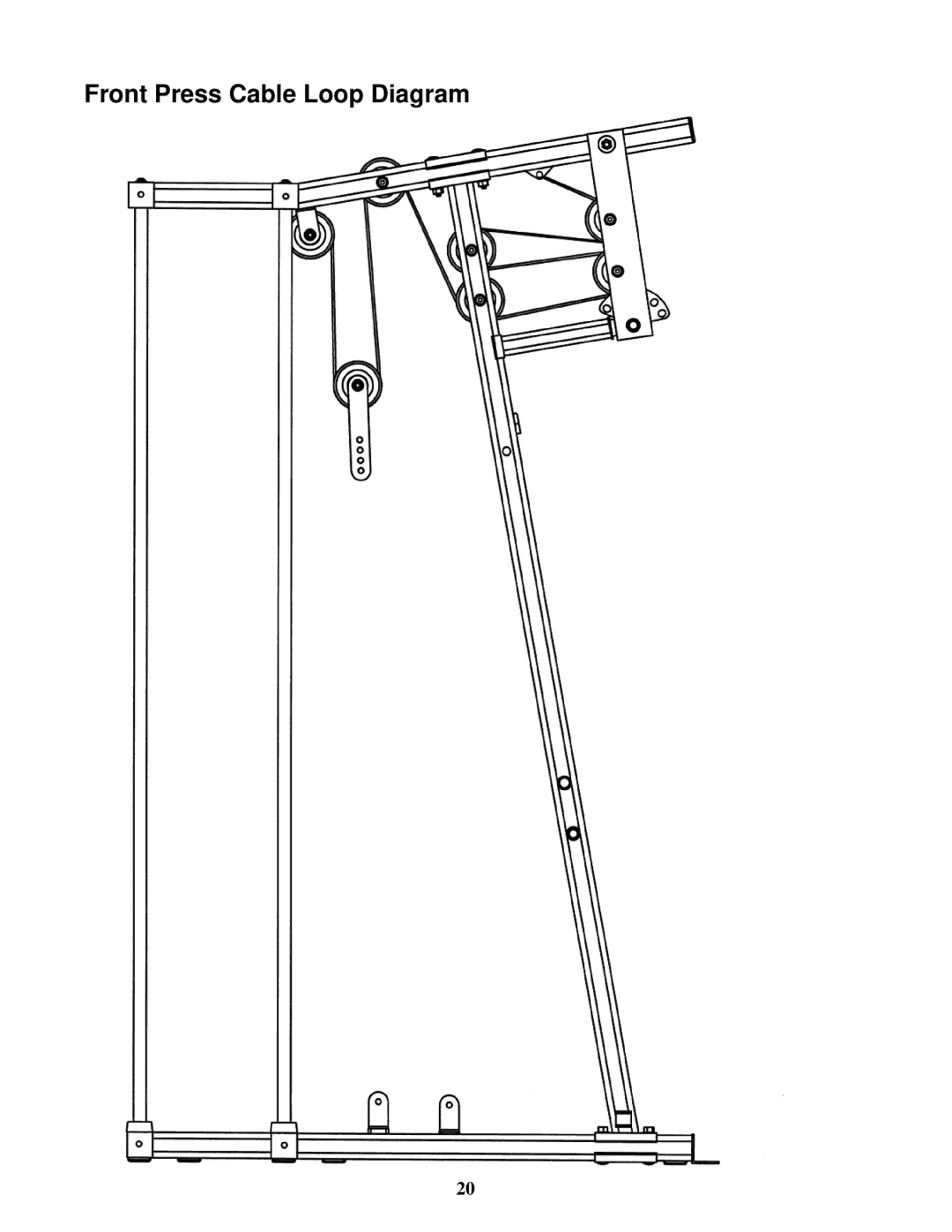 Impex MP-4500 manual Front Press Cable Loop Diagram 