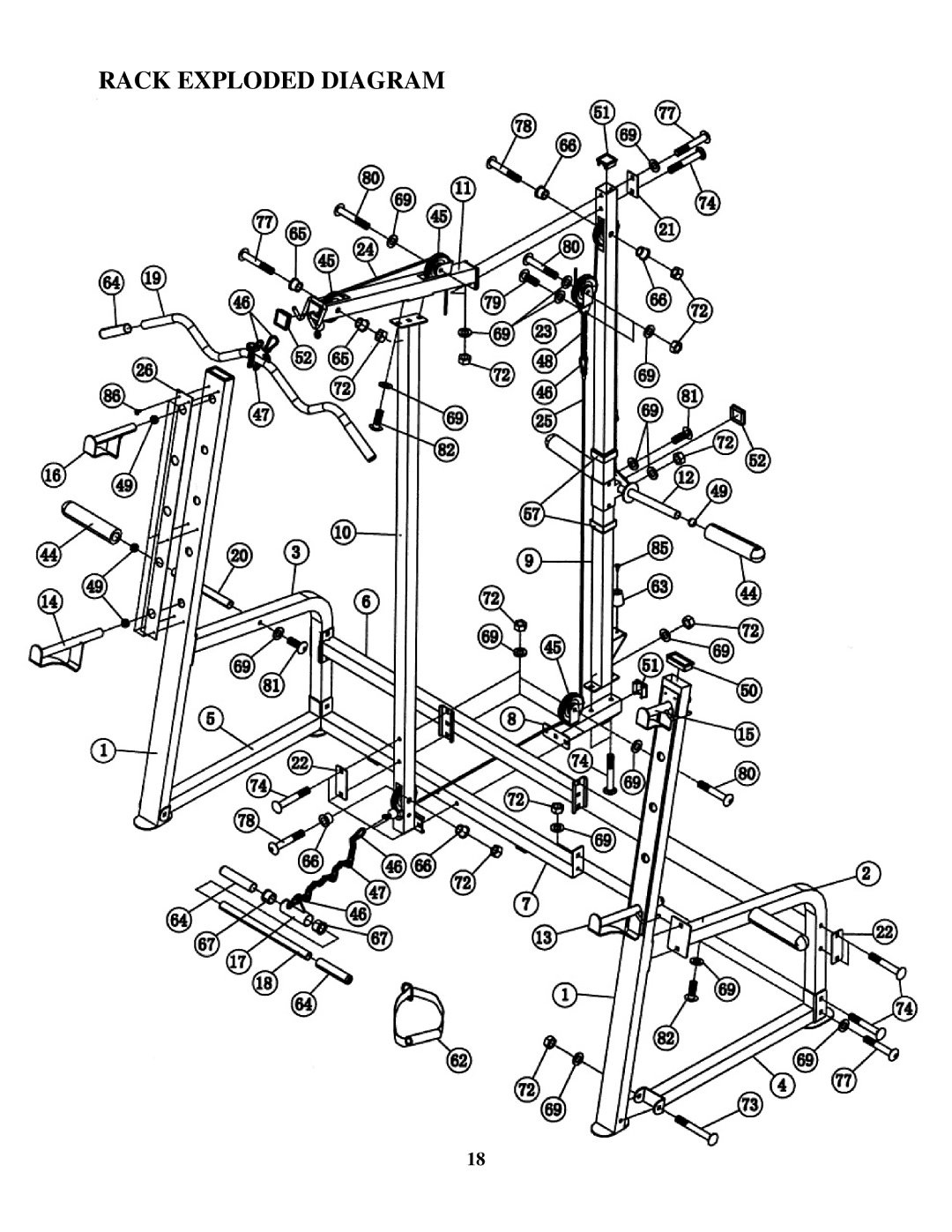 Impex MP-PWR10.0 manual Rack Exploded Diagram 