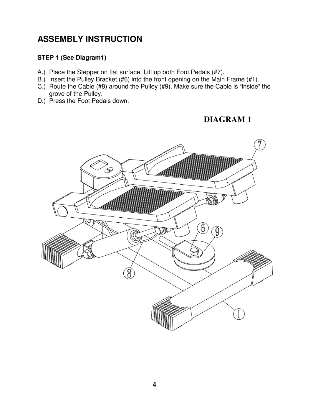 Impex MS-60 manual Assembly Instruction, See Diagram1 