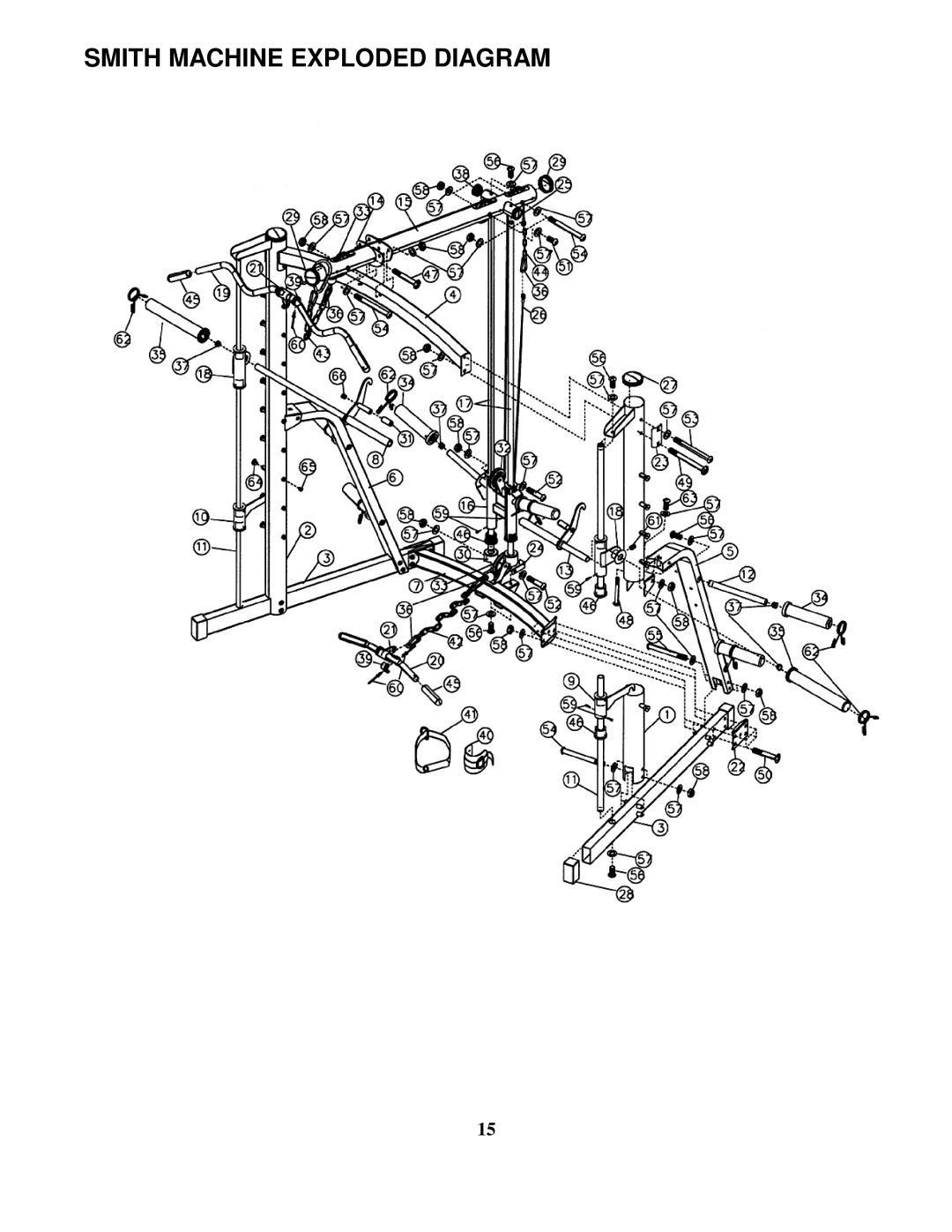 Impex MSS-1280 manual Smith Machine Exploded Diagram 