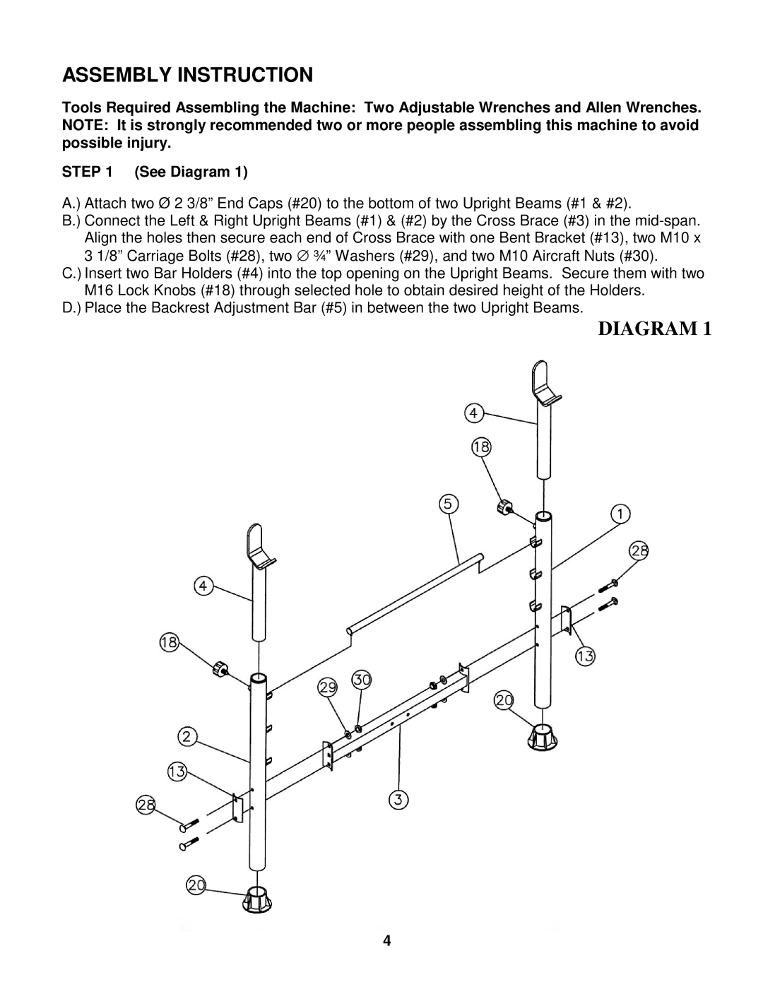 Impex MWB -558 manual Assembly Instruction 