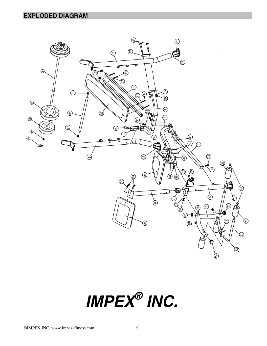 Impex MWB-26780 manual Impex INC, Exploded Diagram 