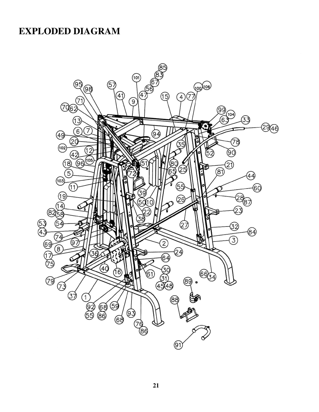 Impex MWB-4360 manual Exploded Diagram 