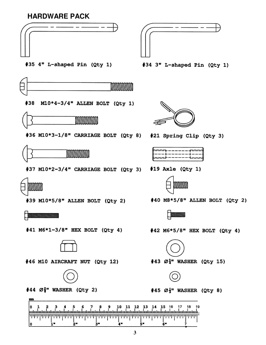 Impex MWB 716 manual Hardware Pack 