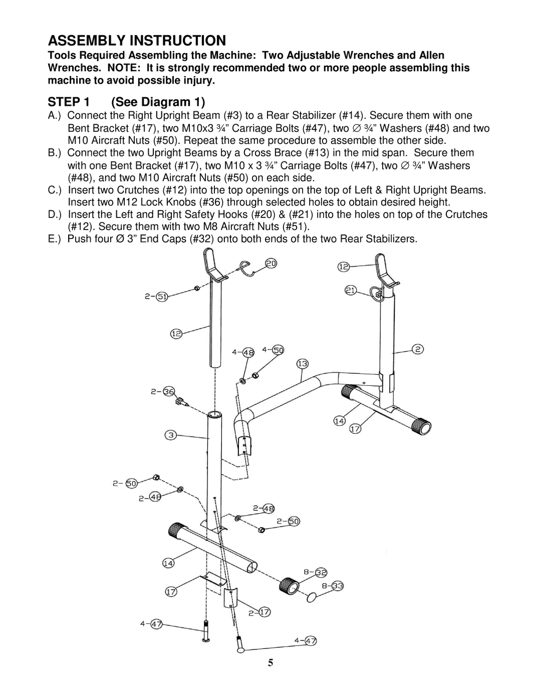 Impex MWB 850 manual Assembly Instruction 