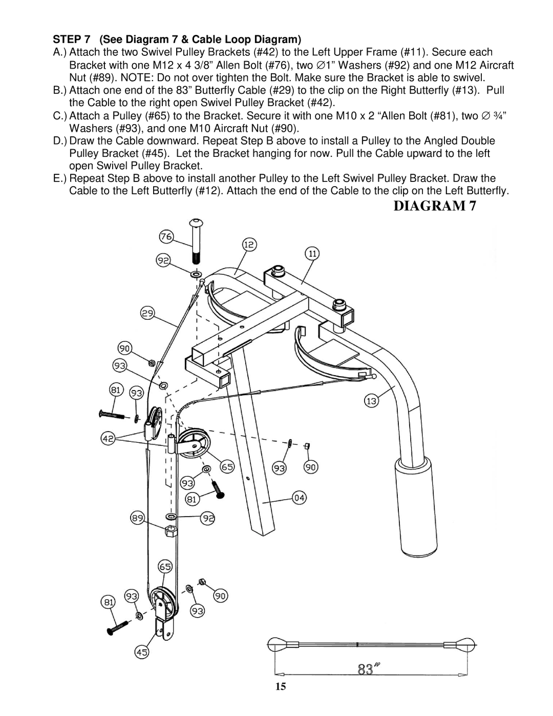 Impex MWM 1801 manual See Diagram 7 & Cable Loop Diagram 