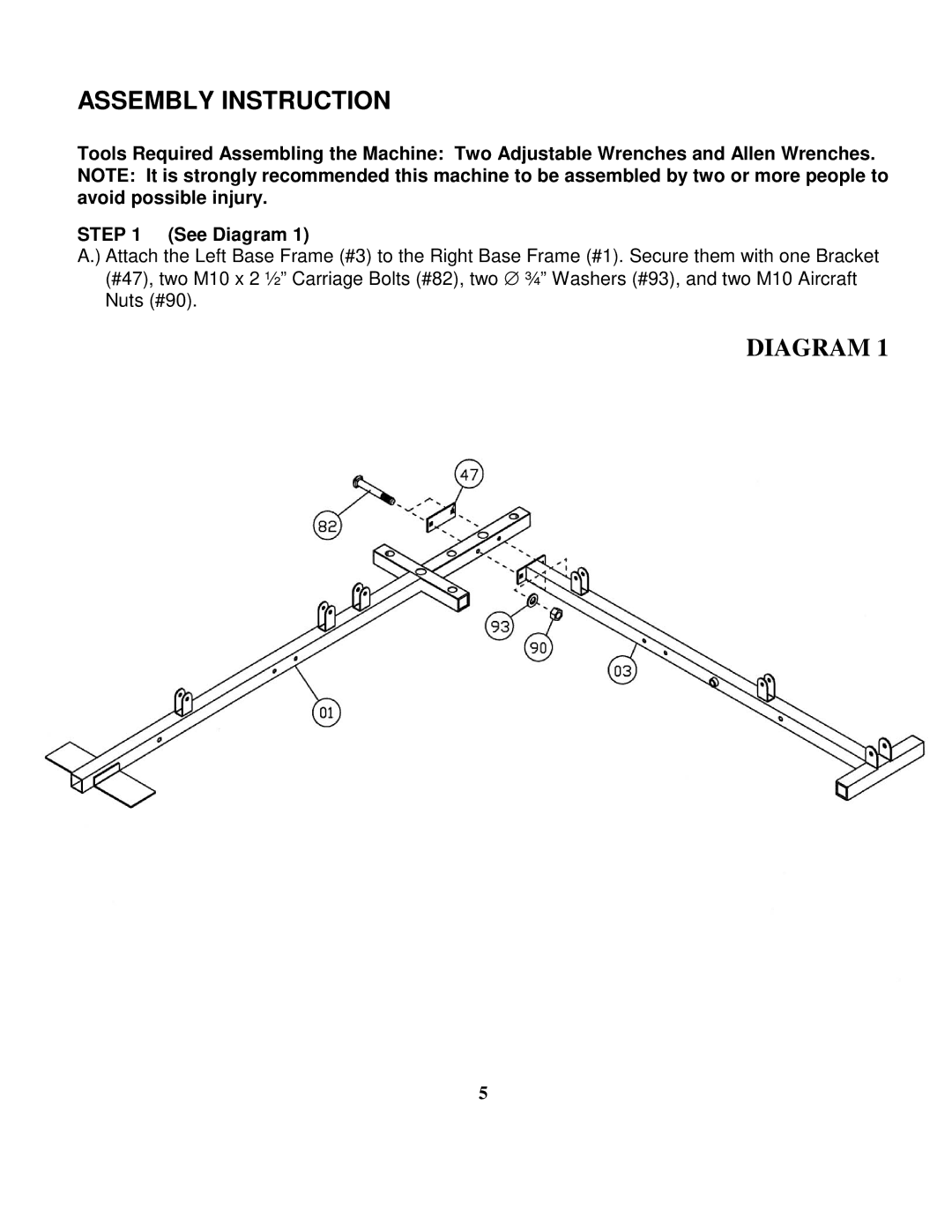 Impex MWM 1801 manual Assembly Instruction 