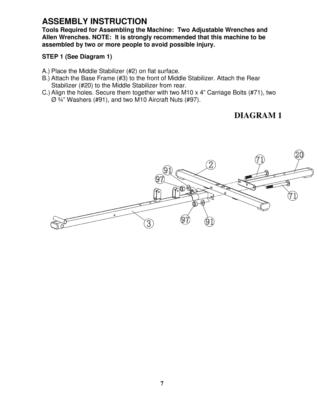 Impex MWM-1840 manual Assembly Instruction 