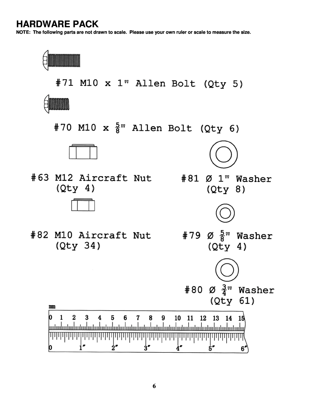 Impex MWM-8150 manual Hardware Pack 