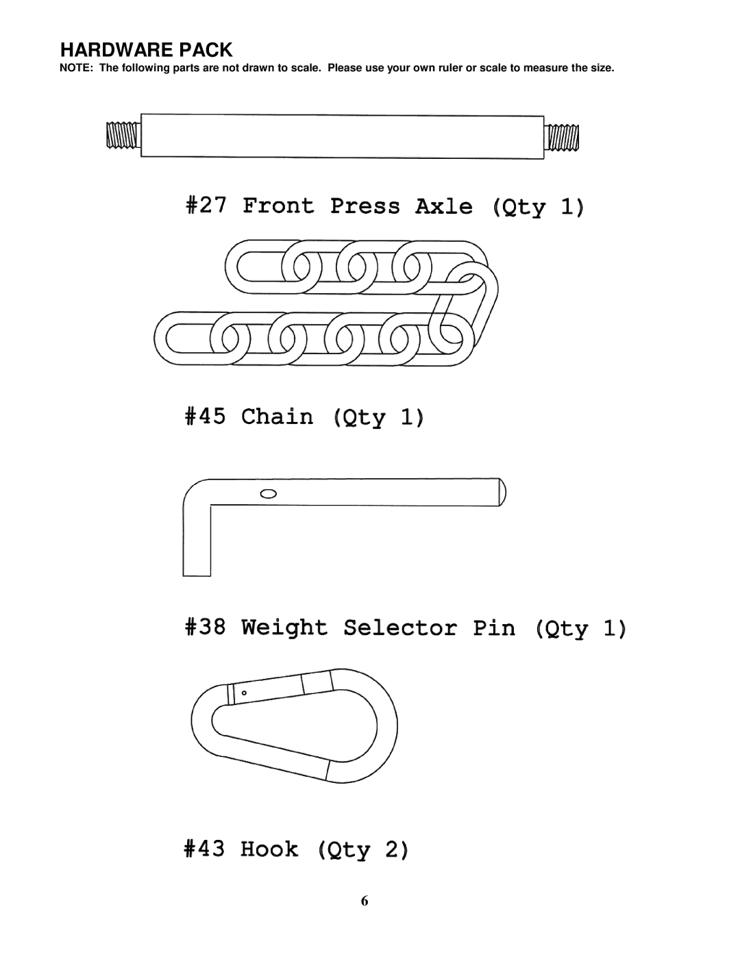 Impex MWM7150 manual Hardware Pack 