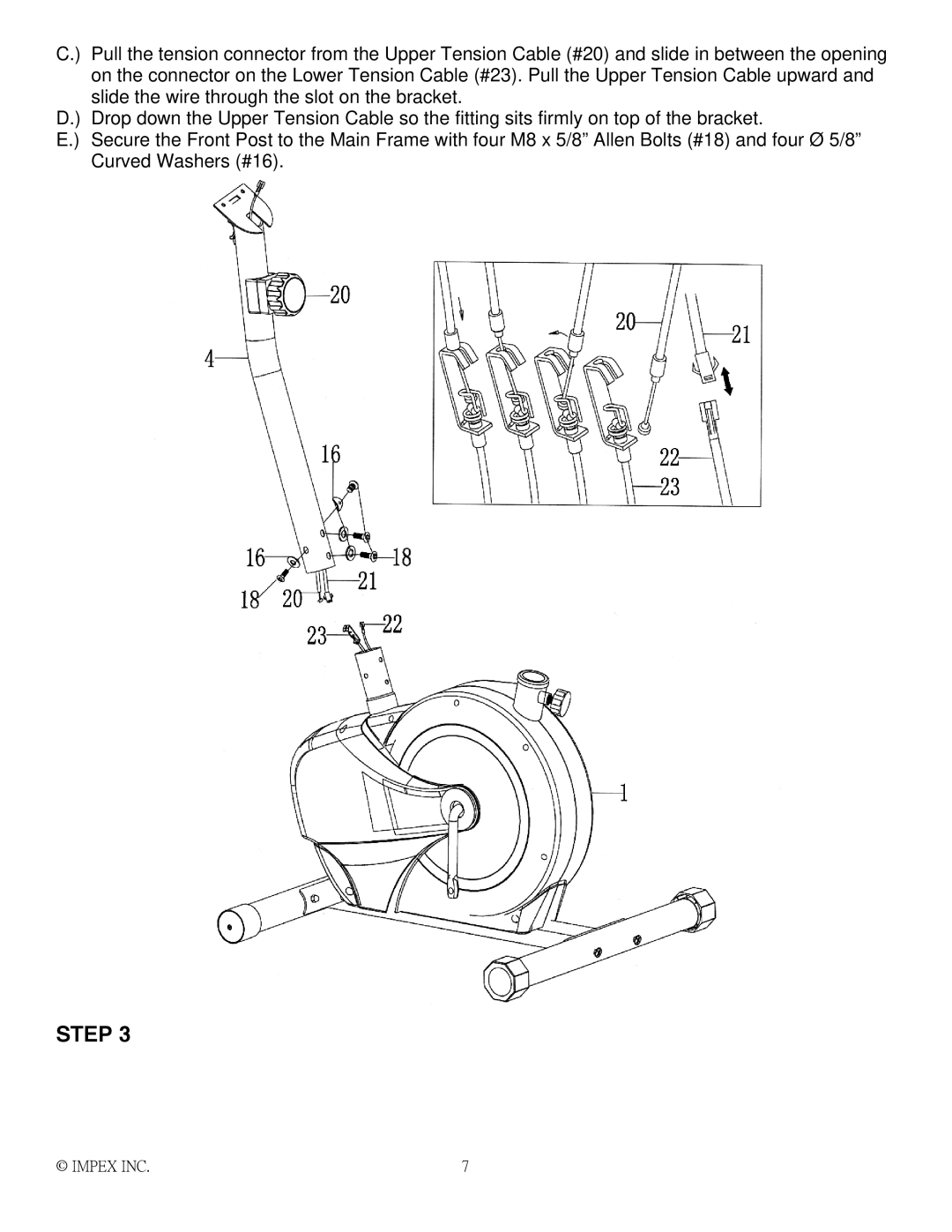 Impex NS-1003U manual Step 