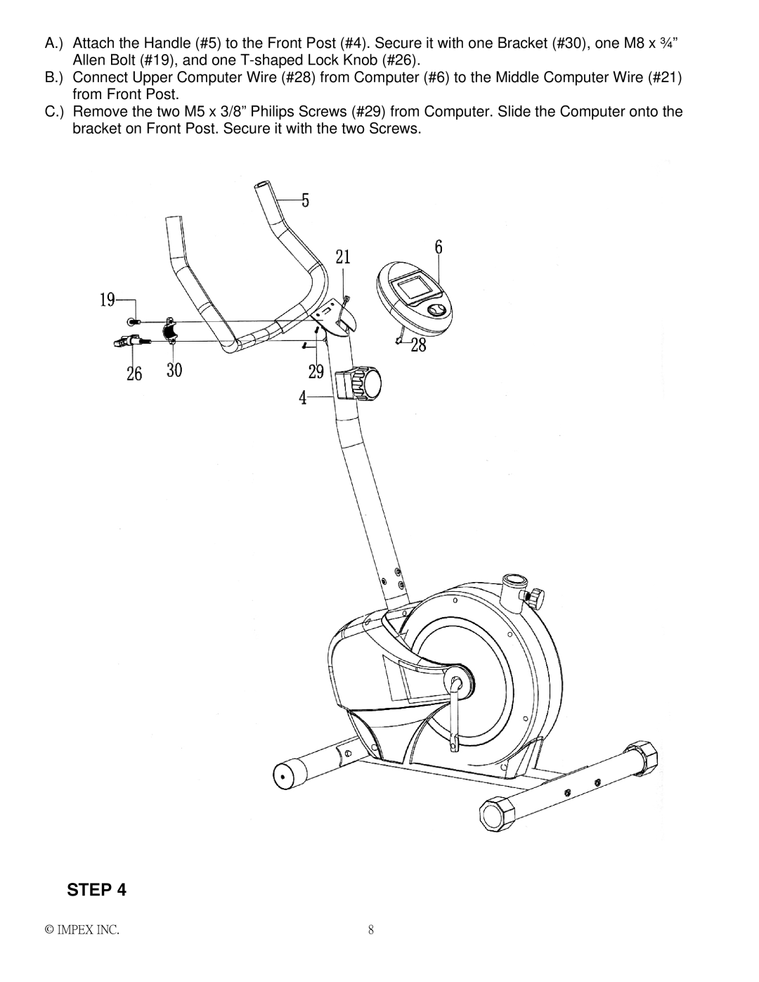 Impex NS-1003U manual Step 