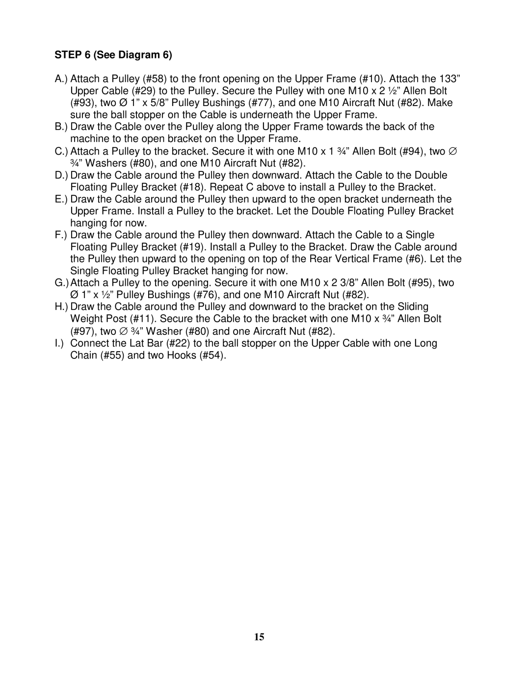 Impex Olympic Cage manual See Diagram 