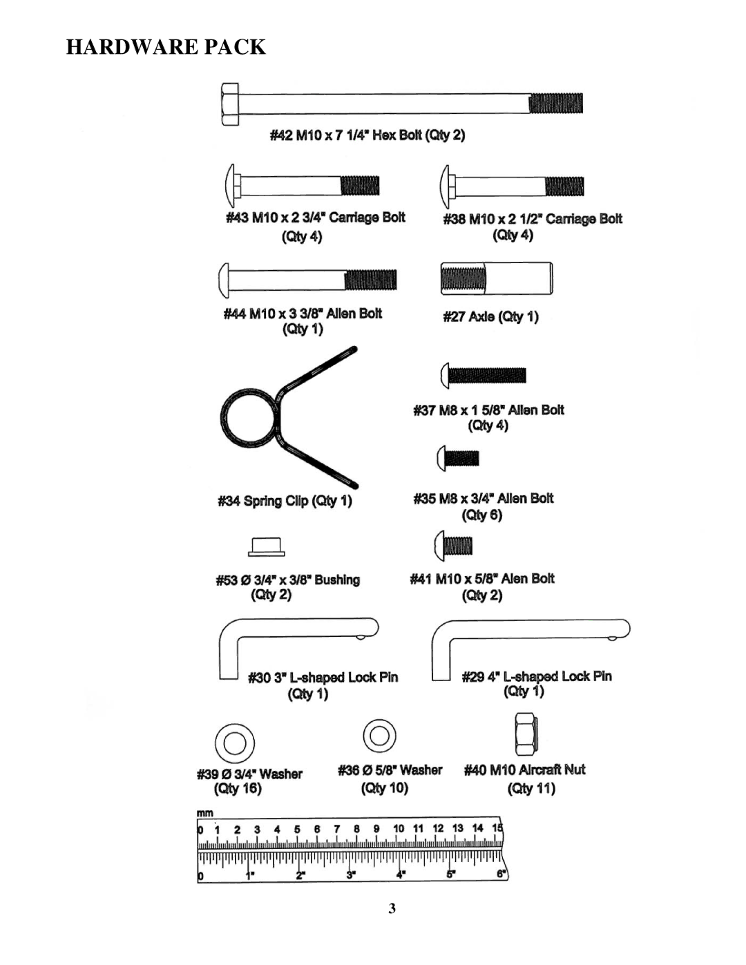 Impex PHC-696 manual Hardware Pack 