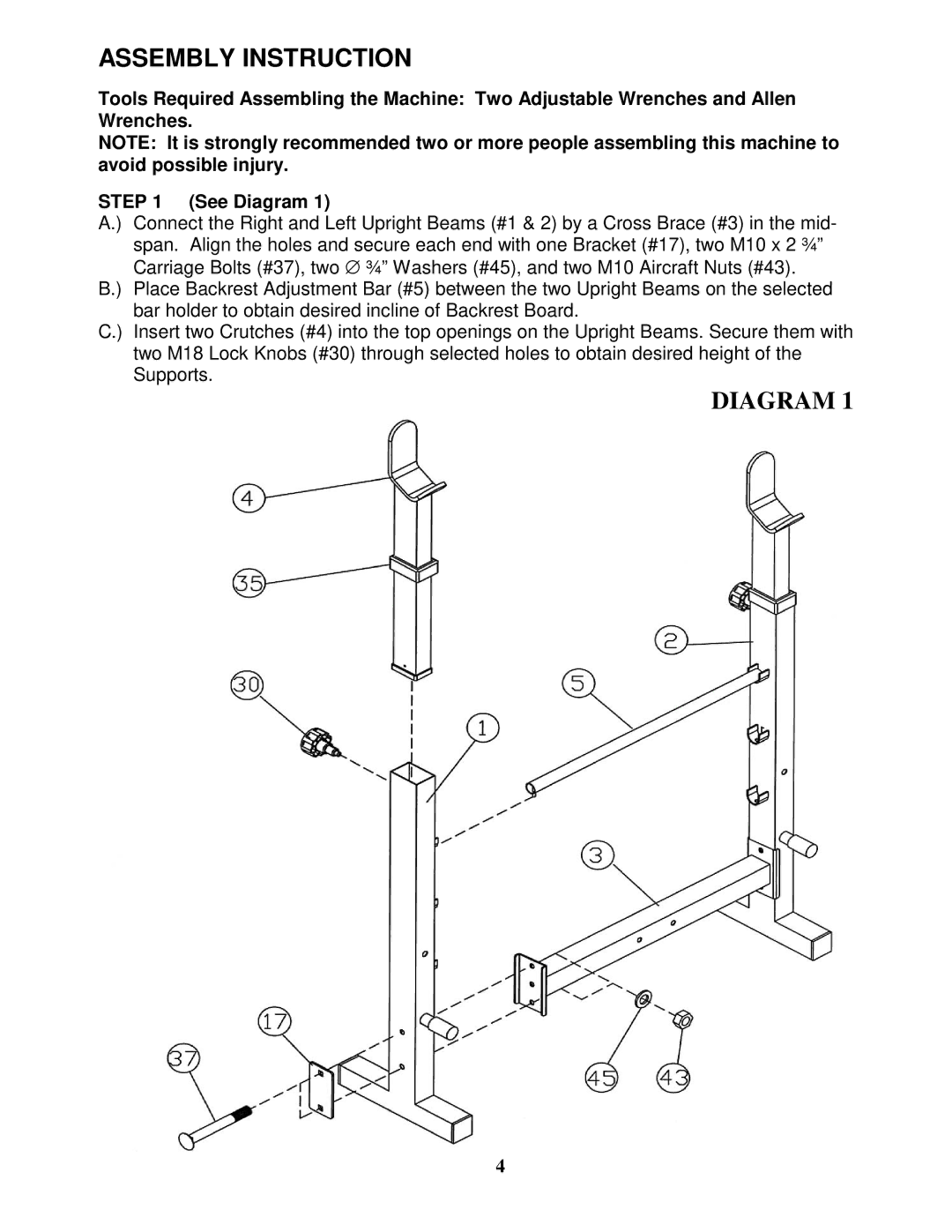 Impex PHC-700 manual Assembly Instruction 