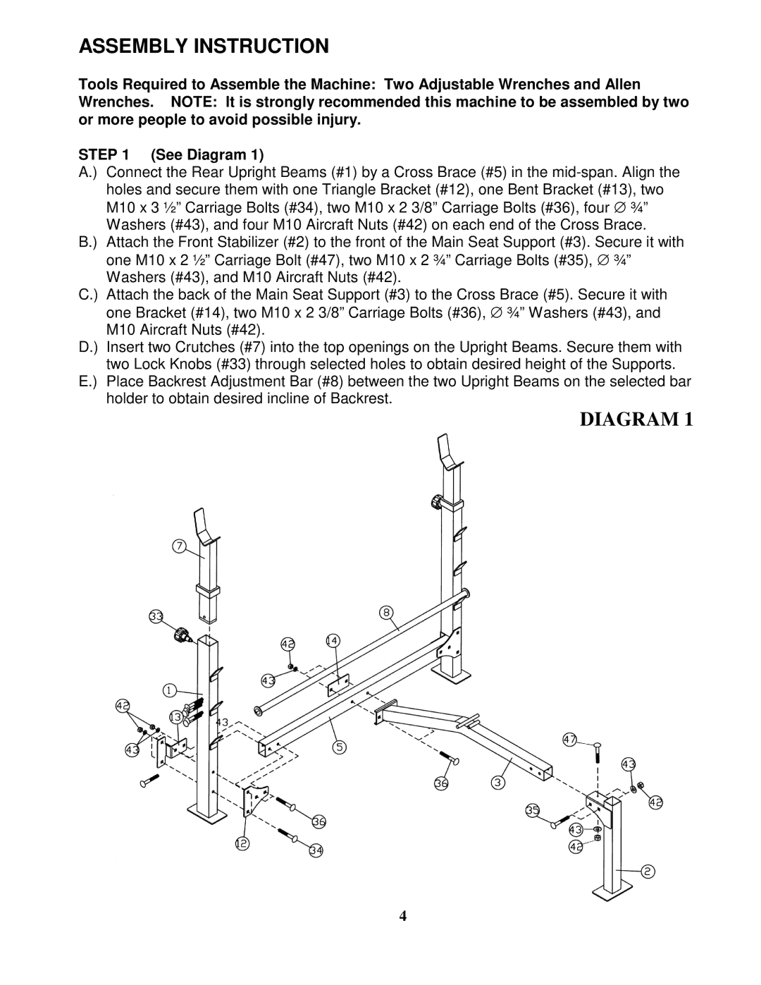 Impex PHC 710 manual Assembly Instruction, Diagram 