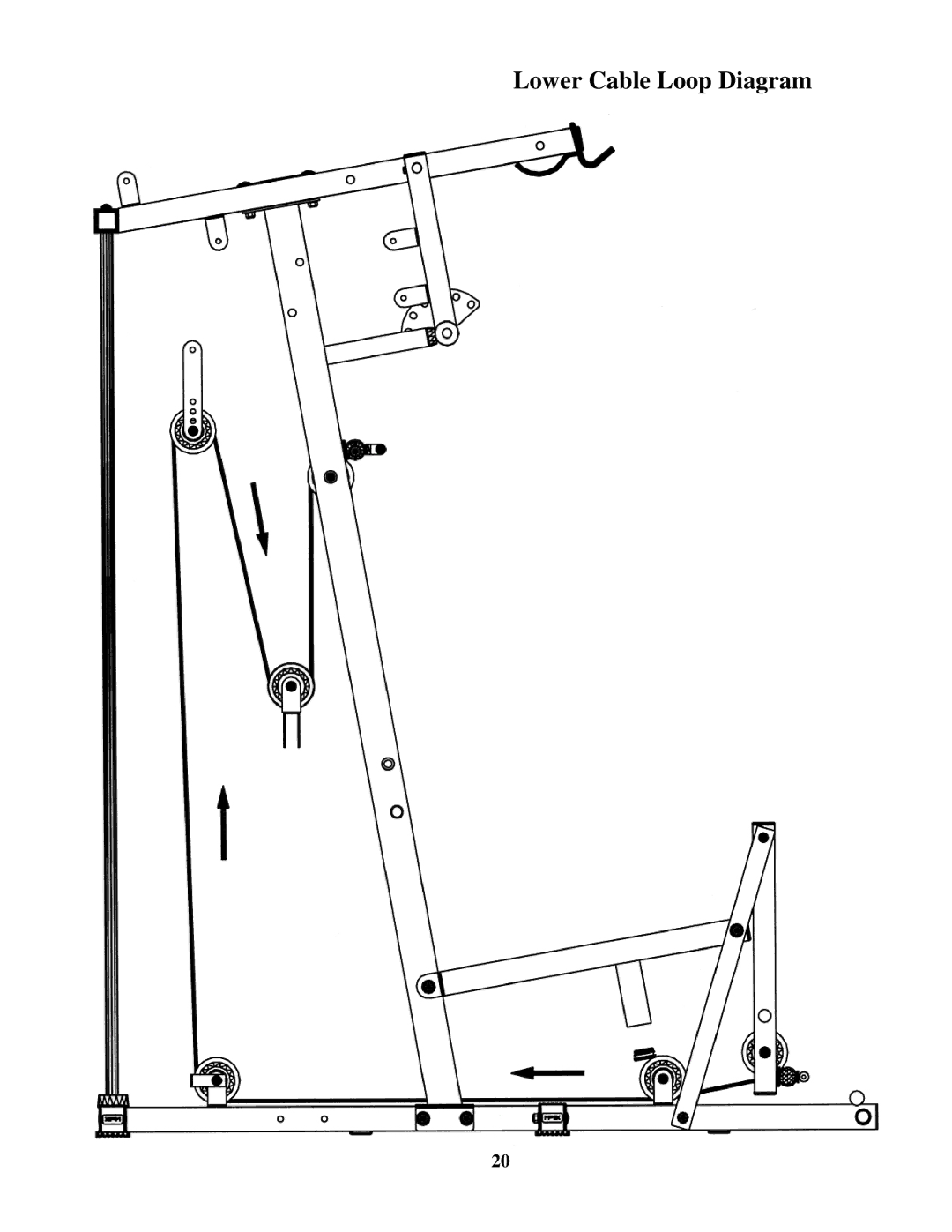 Impex PHE 2000 manual Lower Cable Loop Diagram 