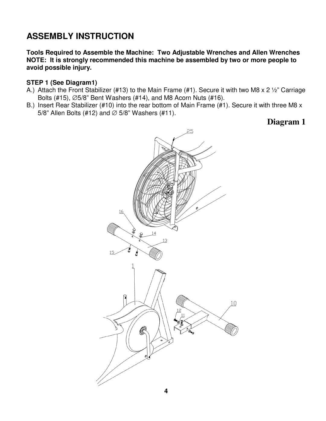 Impex PL-105 manual Assembly Instruction, Diagram 