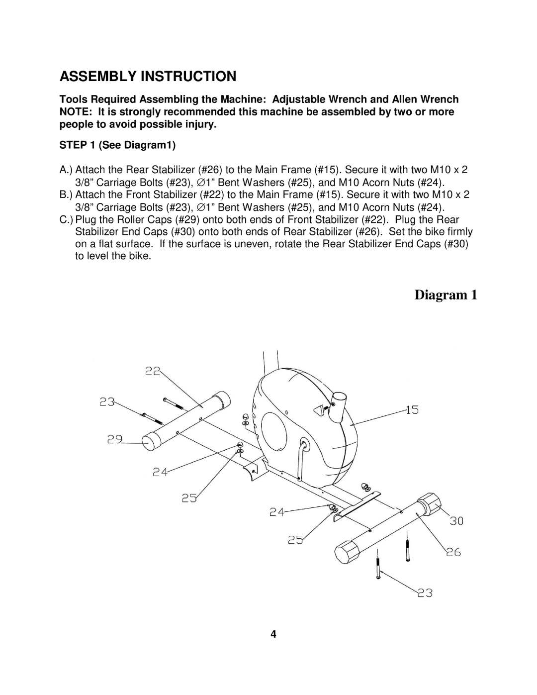 Impex PL 200 manual Assembly Instruction, Diagram 