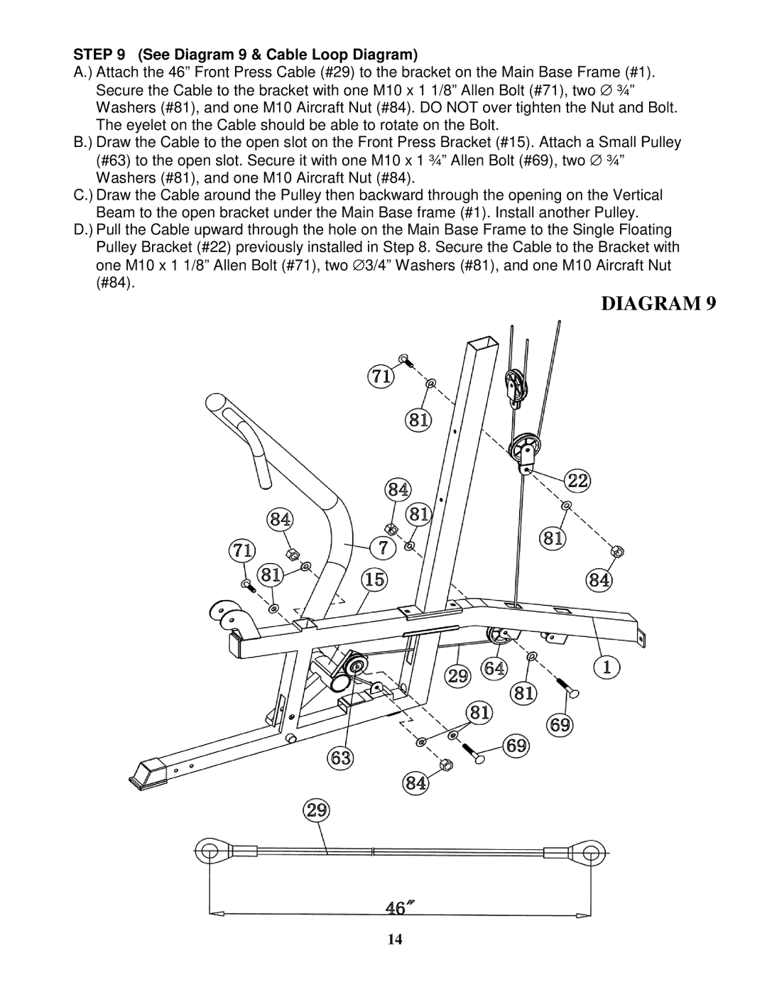 Impex PREMIER manual See Diagram 9 & Cable Loop Diagram 