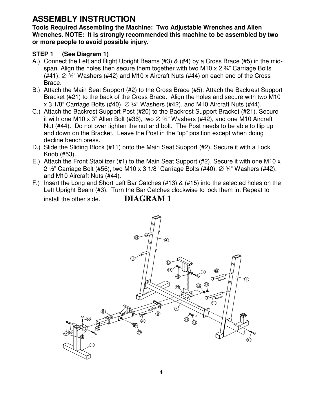 Impex PRO 5 manual Assembly Instruction 