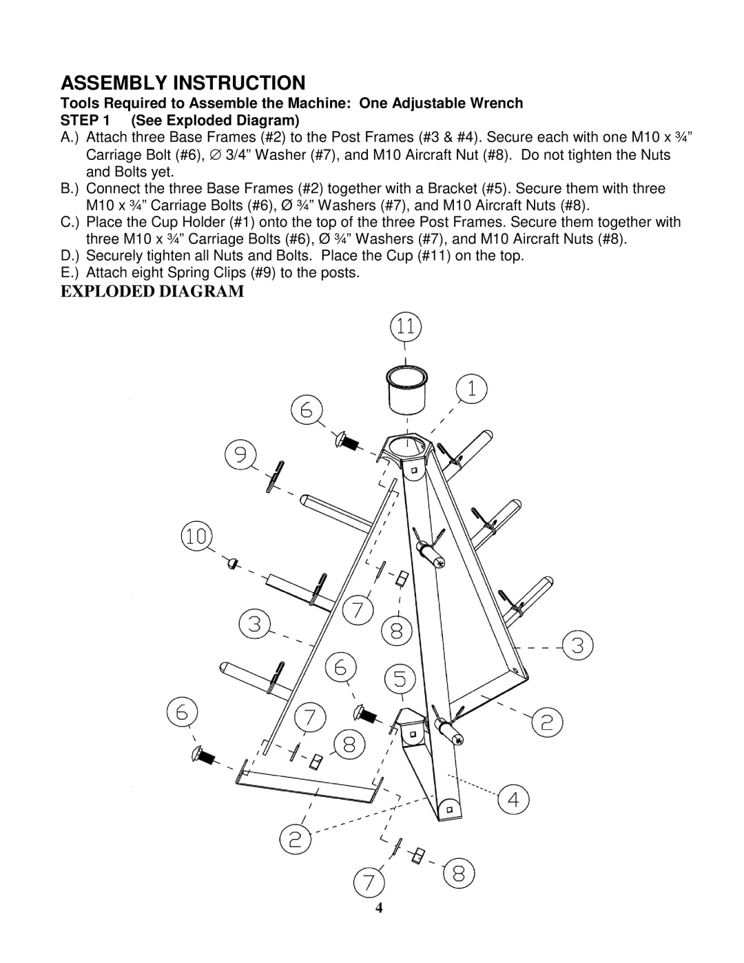 Impex PT-36 manual Assembly Instruction 