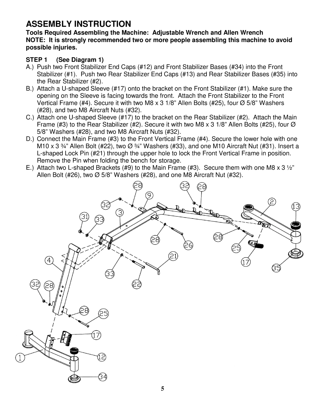 Impex SB-240 manual Assembly Instruction 