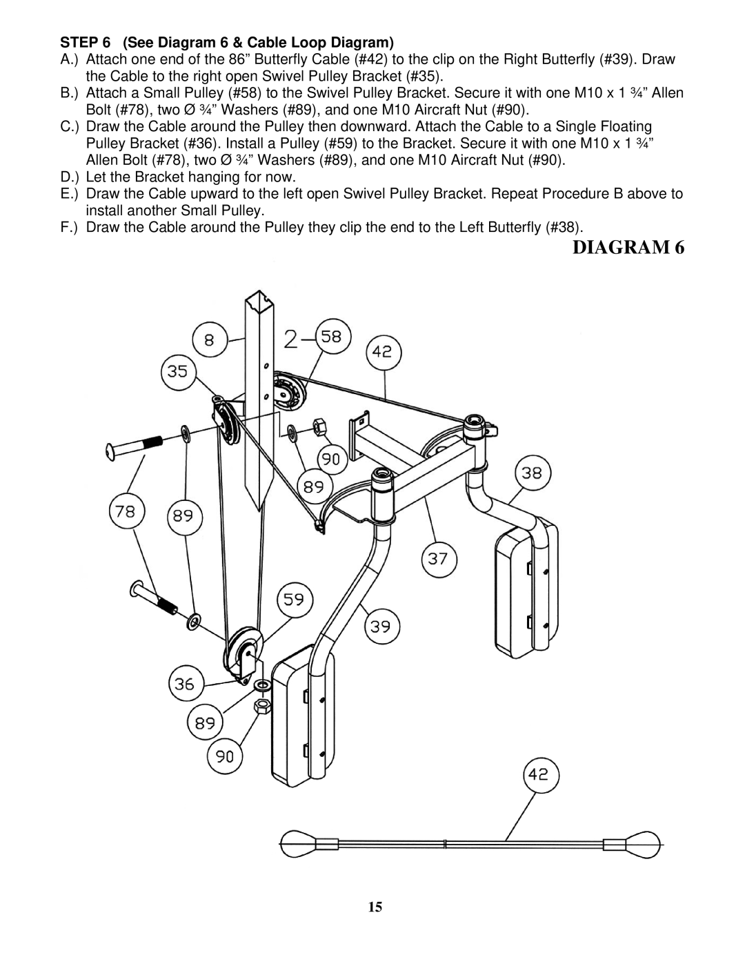 Impex SM-6200 manual See Diagram 6 & Cable Loop Diagram 