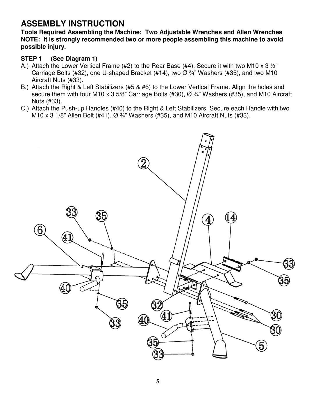 Impex TC-3502 manual Assembly Instruction 