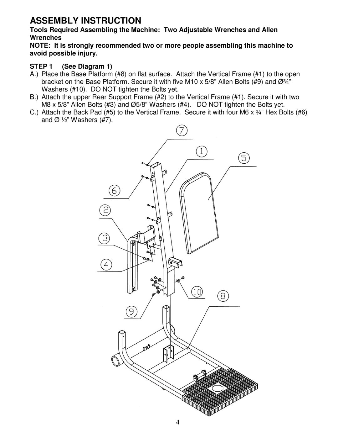 Impex TR-2 manual Assembly Instruction 