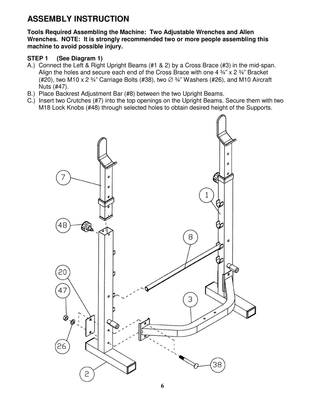 Impex TSA-5682 manual Assembly Instruction 