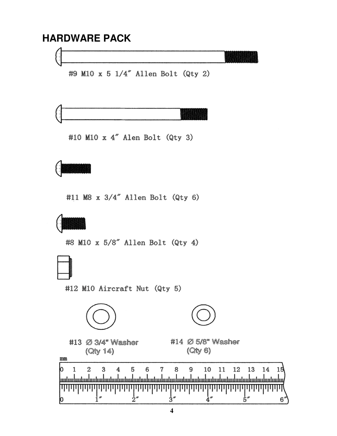 Impex TSA-660 manual Hardware Pack 