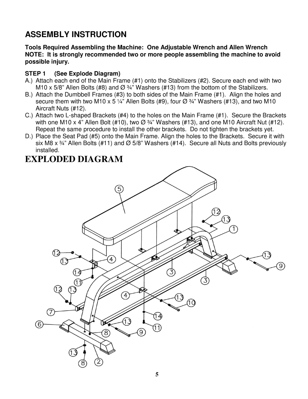 Impex TSA-660 manual Assembly Instruction 