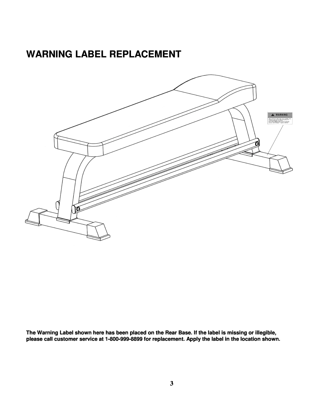 Impex TSA-660 manual Warning Label Replacement 