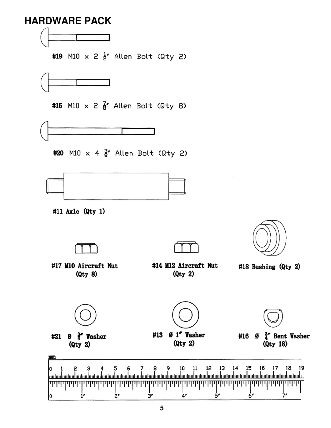 Impex TT-220 manual Hardware Pack 